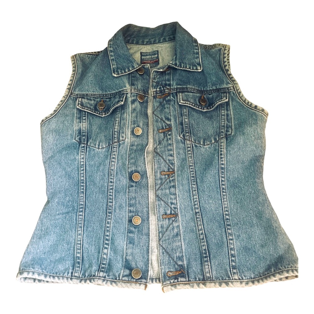 County Seat Jeanswear Blue Jean Vest
